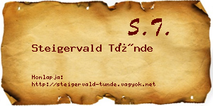 Steigervald Tünde névjegykártya